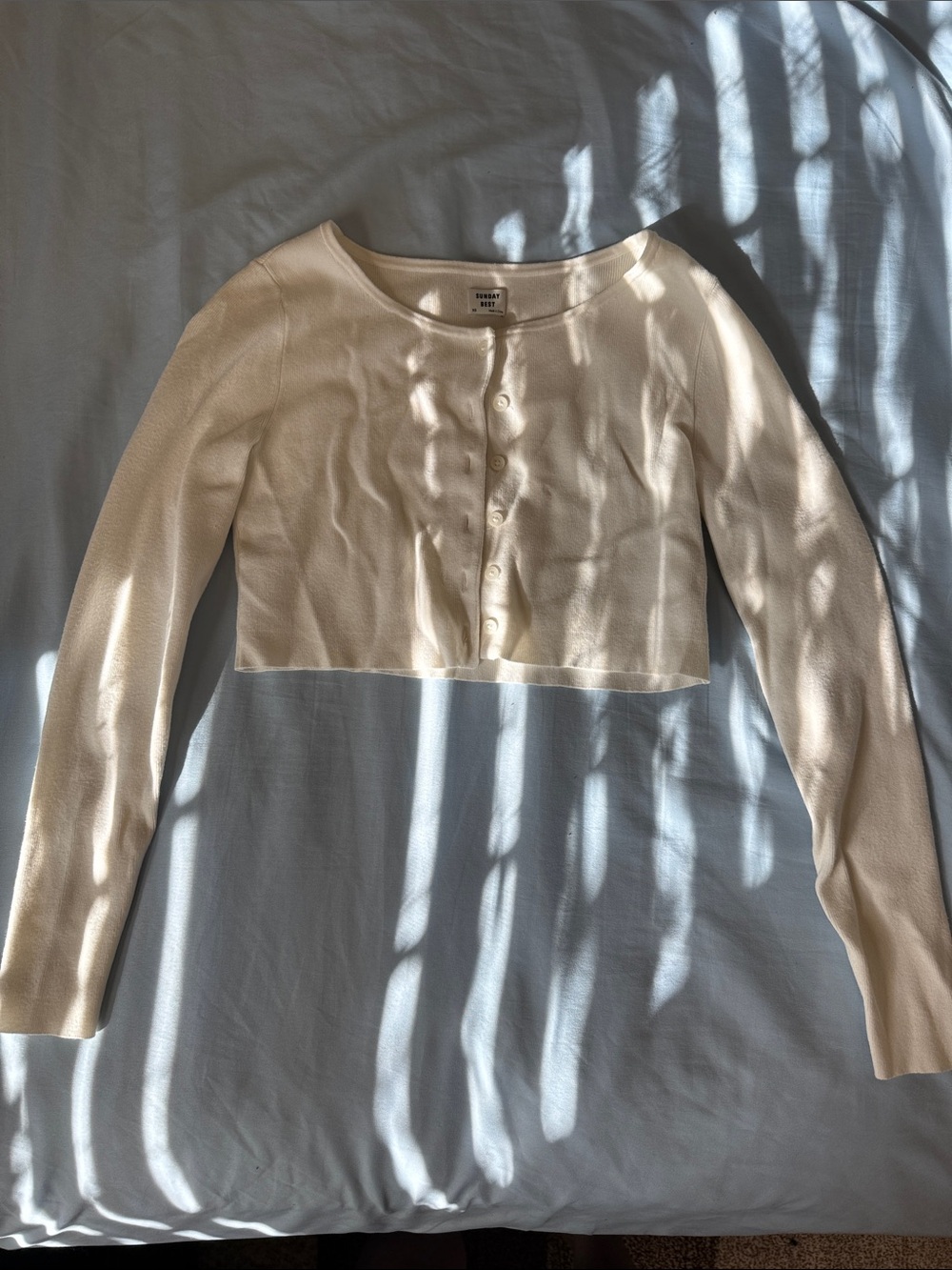 Sunday Best Cream Cropped Knit Top